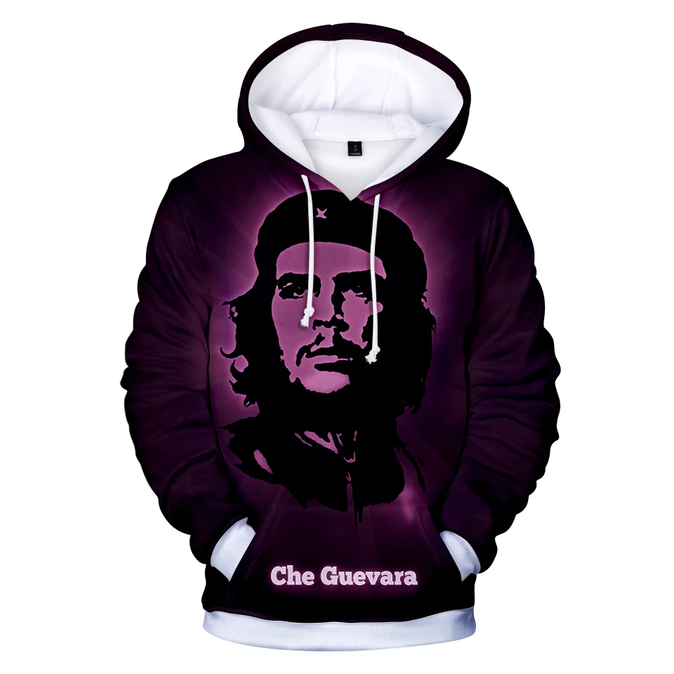 2023 Модные Мужские Осенне-зимние толстовки, Высококачественные Пуловеры, топы, толстовка с капюшоном Che Guevara Hero 3D, толстовка с капюшоном, одежда Che Guevara 5