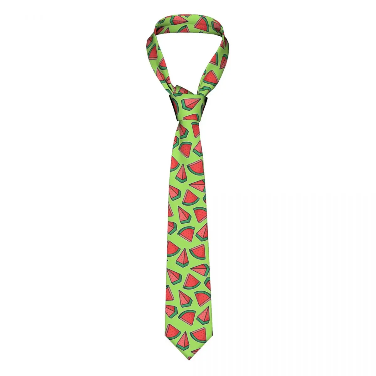 Милый арбузный галстук, нарезанный кубиками, мужской шелковый полиэстер, 8 см, узкие галстуки для мужских костюмов, аксессуары, галстук, свадебный реквизит для косплея 0