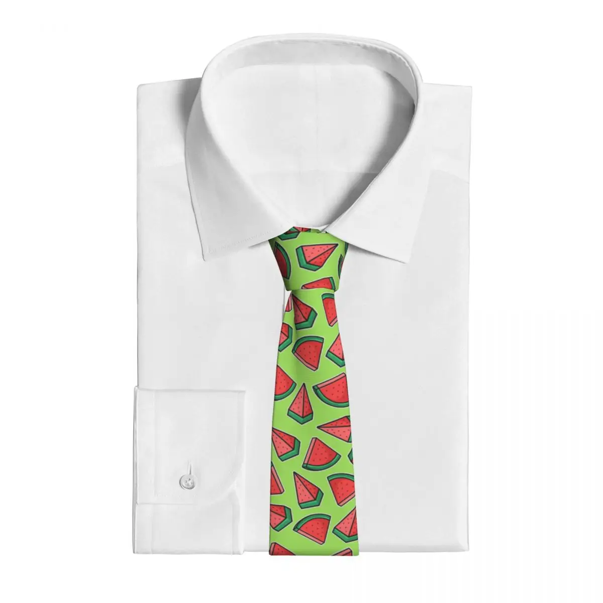 Милый арбузный галстук, нарезанный кубиками, мужской шелковый полиэстер, 8 см, узкие галстуки для мужских костюмов, аксессуары, галстук, свадебный реквизит для косплея 2