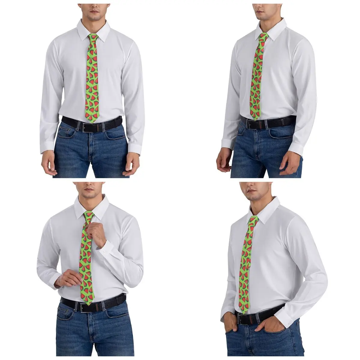 Милый арбузный галстук, нарезанный кубиками, мужской шелковый полиэстер, 8 см, узкие галстуки для мужских костюмов, аксессуары, галстук, свадебный реквизит для косплея 4