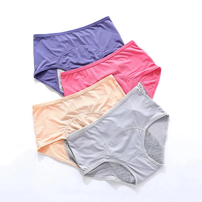 Физиологические брюки Герметичные менструальные трусики Женские трусики бесшовное нижнее белье со средней талией 2