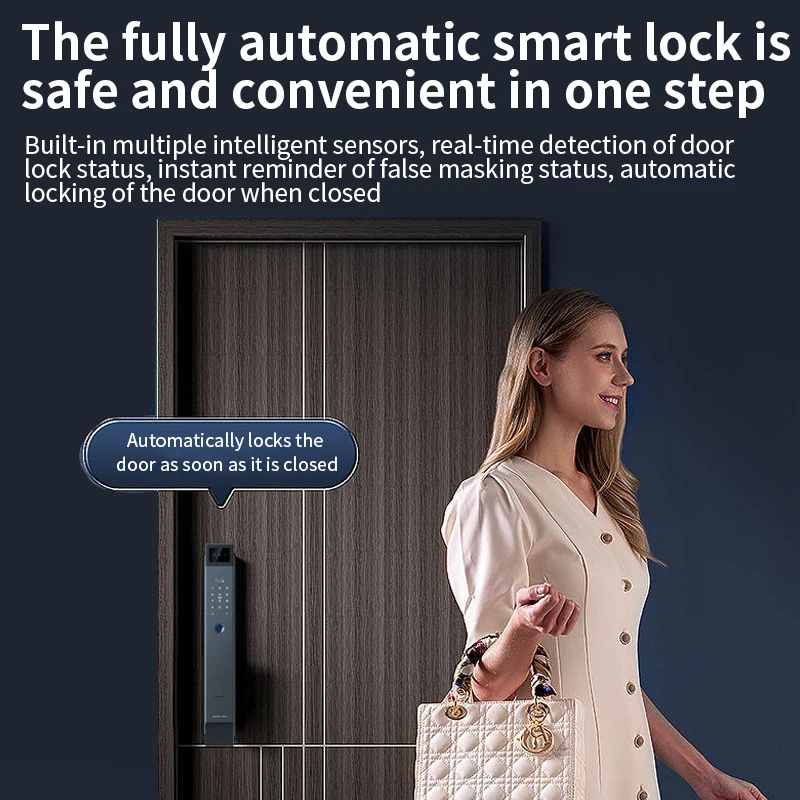 3D распознавание лиц умный дверной замок приложение для мобильного телефона камера безопасности умный пароль по отпечатку пальца разблокировка биометрическим электронным ключом 1