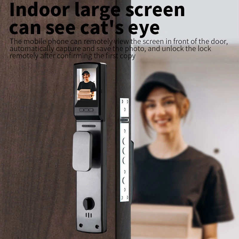 3D распознавание лиц умный дверной замок приложение для мобильного телефона камера безопасности умный пароль по отпечатку пальца разблокировка биометрическим электронным ключом 2