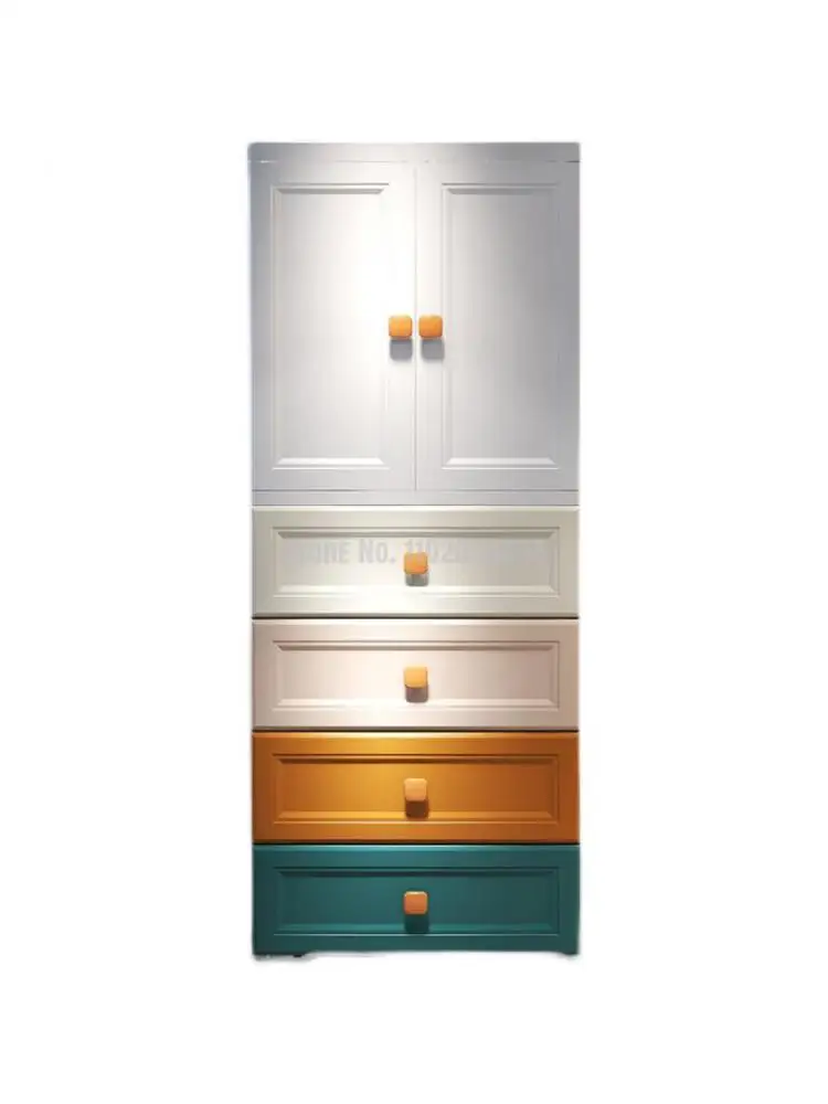 Европейский простой детский шкаф с открытыми дверцами современный минималистичный шкаф для хранения вещей для детей спальня бытовой пластиковый шкаф подвесной 0