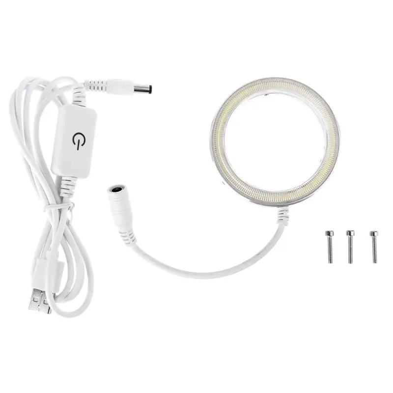 USB-разъем, кольцевая лампа для микроскопа, аксессуары для микроскопа, регулируемая кольцевая лампа 0