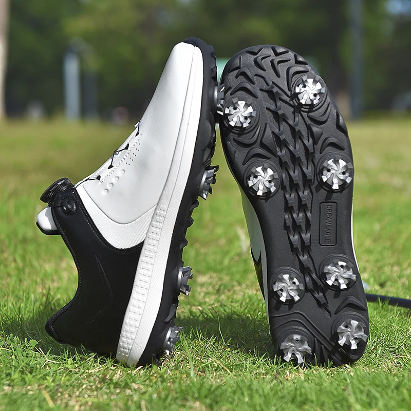 Профессиональная мужская обувь для гольфа OIMKOI, водонепроницаемая и нескользящая обувь для тренировок в гольф с 8 шипами 4