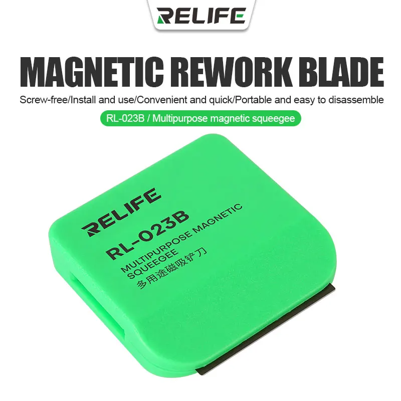 Универсальный магнитный ракель RELIFE RL-023B для обрезки поляризаторов при обслуживании мобильного телефона, удаления клея OCA с экрана. 1
