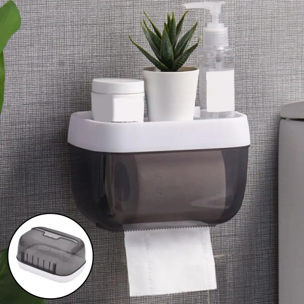 1 комплект салфеток, полезная коробка, Самоклеящийся Прочный несущий Настенный держатель для туалетной бумаги, диспенсер для бытовых принадлежностей 0