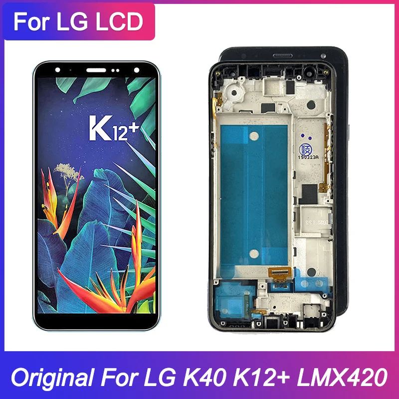 LCD X420 для LG K40 X420 Оригинальный ЖК-дисплей, сенсорный экран, дигитайзер с рамкой для LG K12 Plus, сменный экран 0