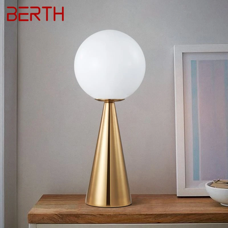 Настольная лампа Nordic Gold со светодиодной подсветкой Современный креативный дизайн Простой Прикроватный декор Настольная лампа для дома Гостиной Спальни 0