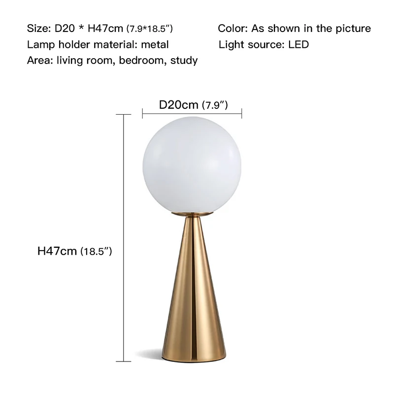 Настольная лампа Nordic Gold со светодиодной подсветкой Современный креативный дизайн Простой Прикроватный декор Настольная лампа для дома Гостиной Спальни 4