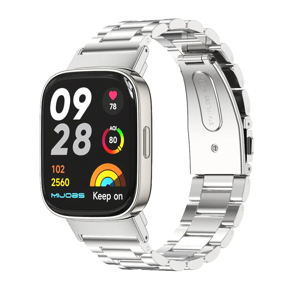 Металлический браслет для Xiaomi Redmi Watch 3 Ремешок для часов Redmi 3 Браслет для часов Correa Замена аксессуаров для смарт-часов 2