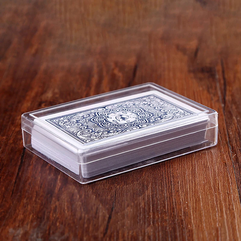 2шт Прозрачные Пластиковые коробки Контейнер для хранения игральных карт Кейс для хранения коллекций покерных карт Кейс для контейнера 3
