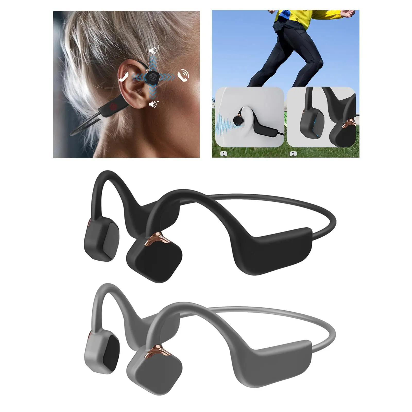 Наушники с открытыми ушами IPX7 Водонепроницаемые и защищенные от пота для пеших прогулок 5
