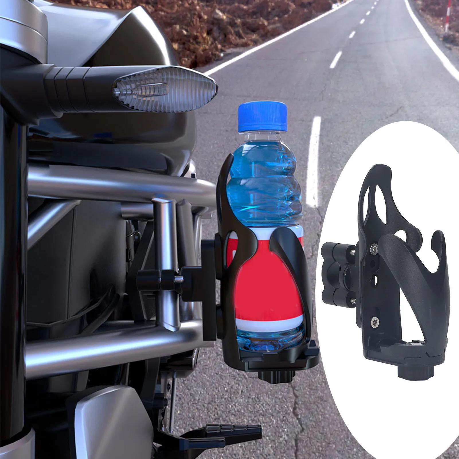 2шт Мотоциклетный Подстаканник с регулируемым универсальным поворотом на 360 ° Крепление для бутылки с питьевой водой на велосипедном руле 0