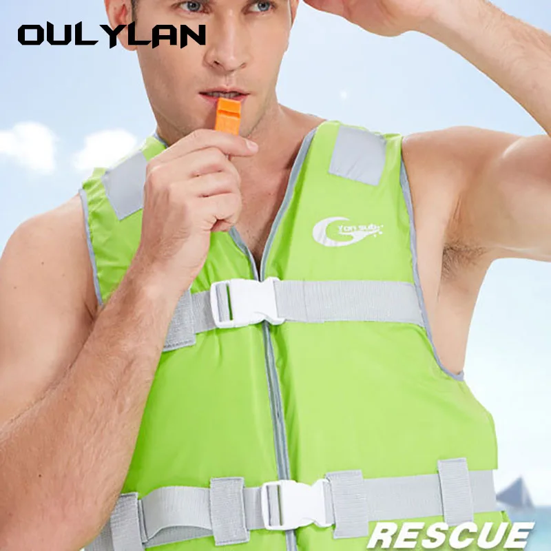Спортивный спасательный жилет Oulylan, безопасный регулируемый жилет для защиты от дрифтинга, легкие водонепроницаемые ремни со светоотражающей полосой для плавания 1