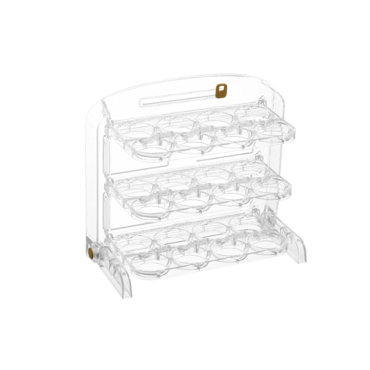 Откидной держатель для яиц для холодильника, 3-слойный, 24 сетки, откидной ящик для яиц, Складной контейнер для яиц большой емкости, многоразовое хранение яиц 3