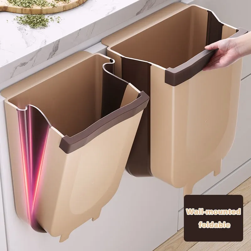 Кухонный мусорный бак подвесного типа Классификация дверцы бытового складного шкафа Подвесной автомобильный мусорный бак Складной мусорный бак 0