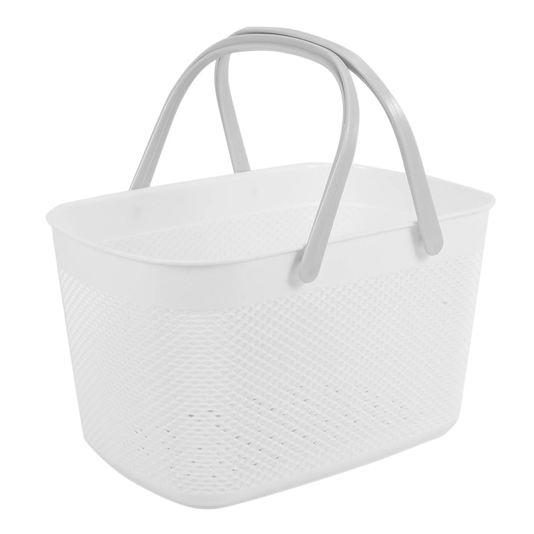 Пластиковая корзина для рук Корзины для хранения в ванной комнате с ручкой Бытовые инструменты для хранения Большой емкости 0