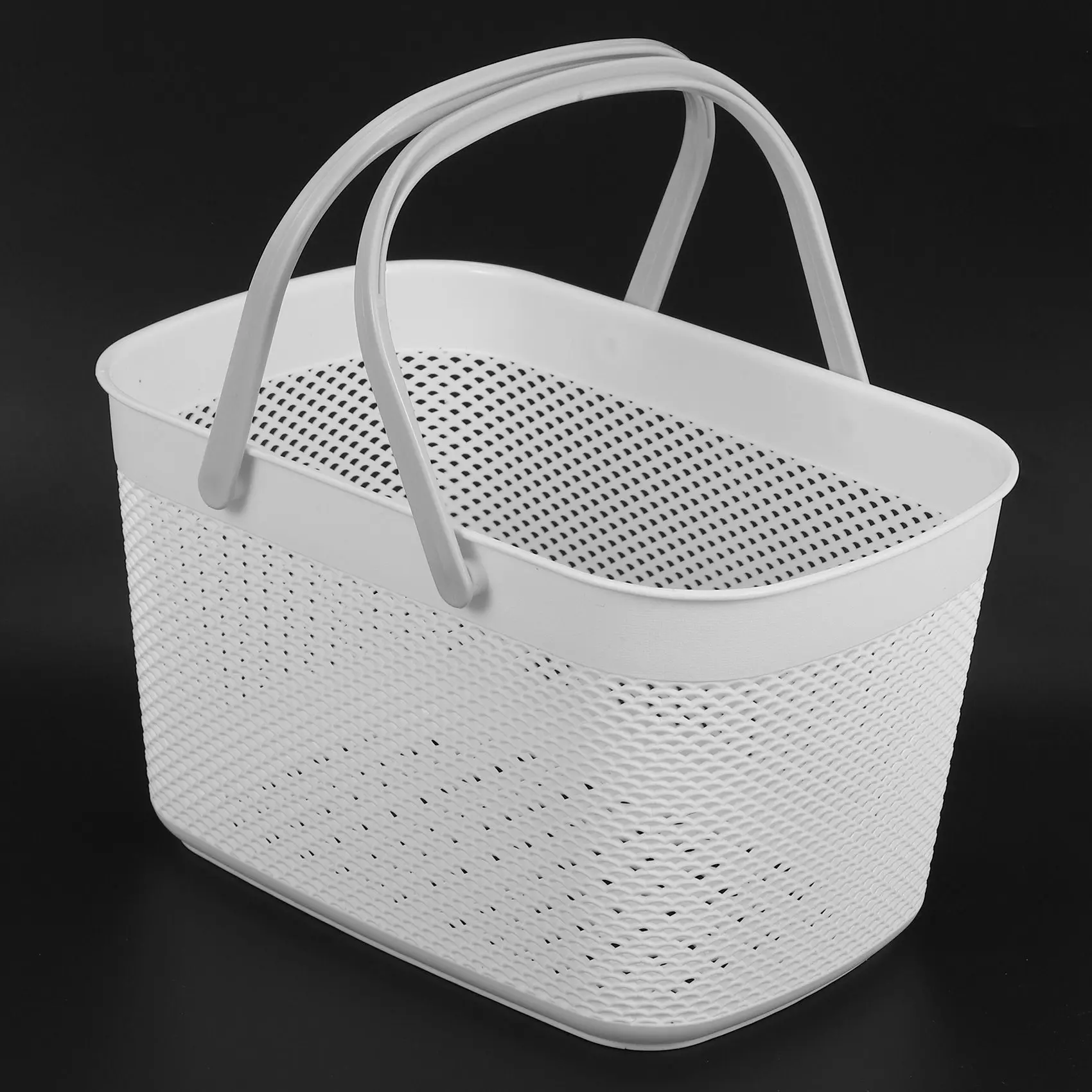 Пластиковая корзина для рук Корзины для хранения в ванной комнате с ручкой Бытовые инструменты для хранения Большой емкости 3
