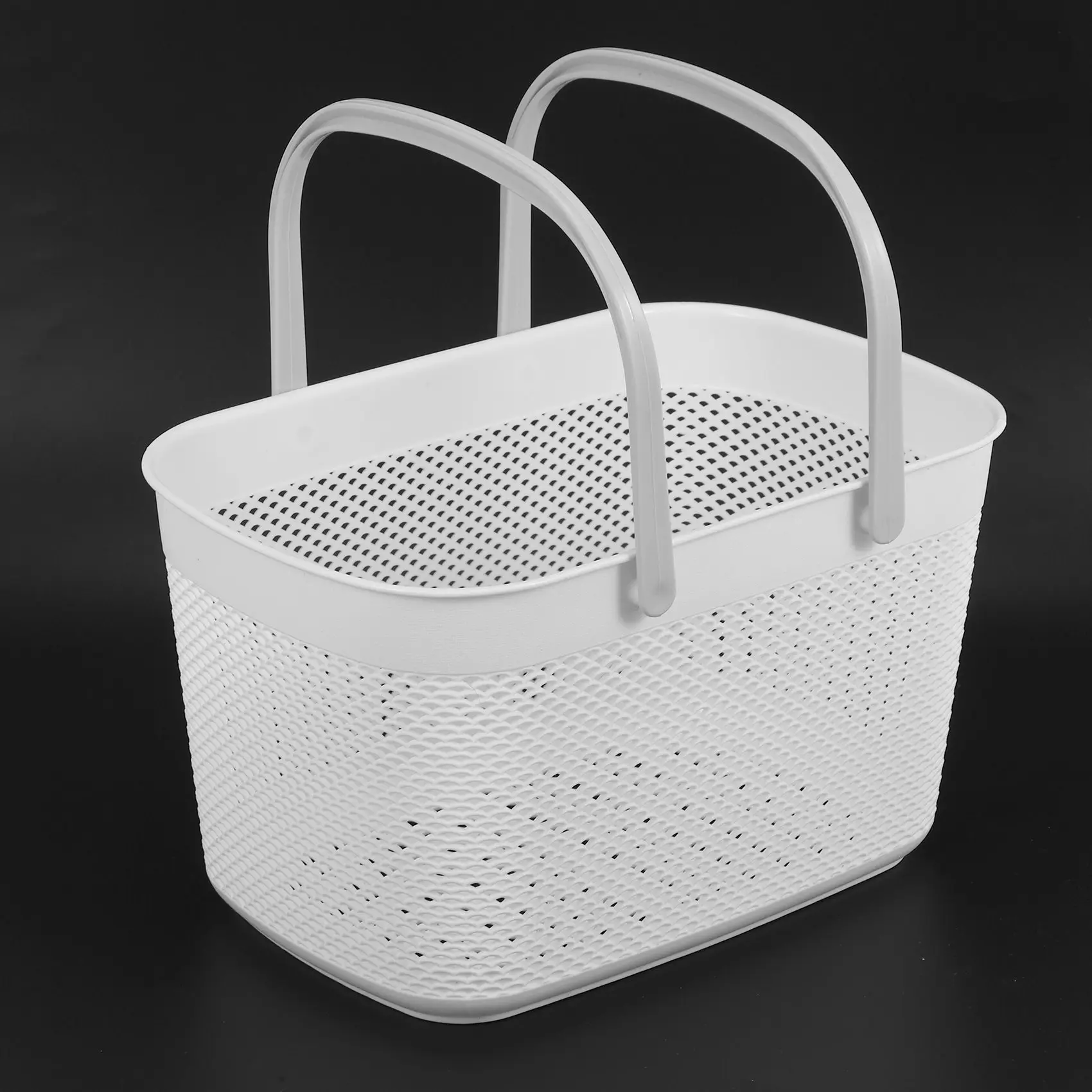 Пластиковая корзина для рук Корзины для хранения в ванной комнате с ручкой Бытовые инструменты для хранения Большой емкости 4