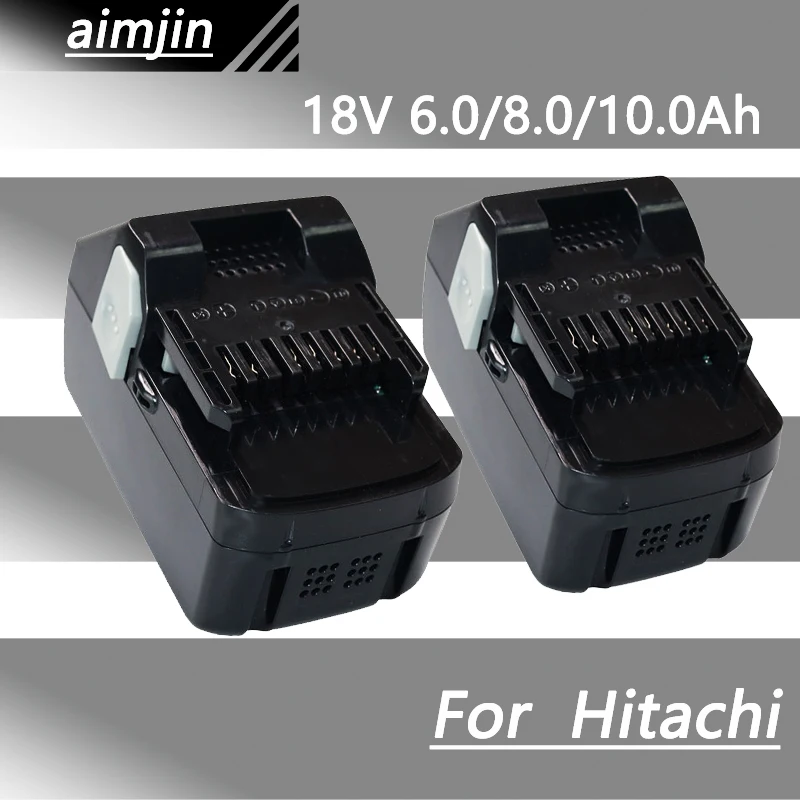 18 В 6.0/8.0/10.0 Литий-ионный аккумулятор для аккумуляторных электроинструментов емкостью Ач для Hitachi BCL1815 BCL1830 EBM1830 DS18DL 0