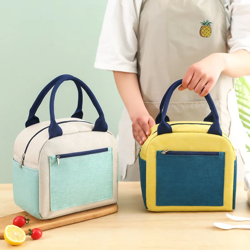 Новая цветная изолирующая сумка для ланча, портативная сумка для ланча из ткани Оксфорд, Утолщенная Алюминиевая фольга, Водонепроницаемая коробка для ланча, сумка для ланча 1