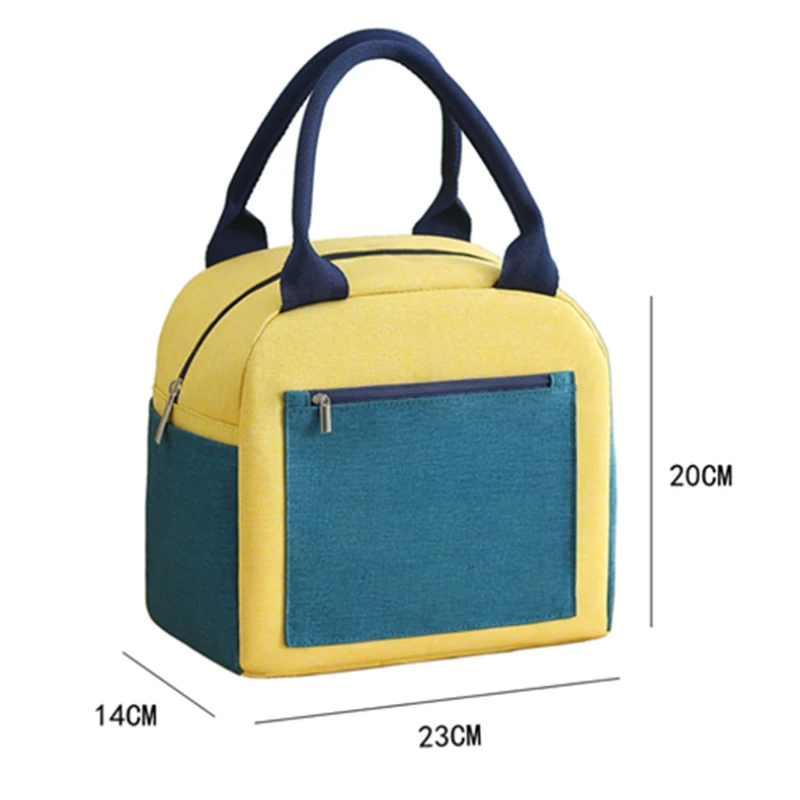 Новая цветная изолирующая сумка для ланча, портативная сумка для ланча из ткани Оксфорд, Утолщенная Алюминиевая фольга, Водонепроницаемая коробка для ланча, сумка для ланча 5