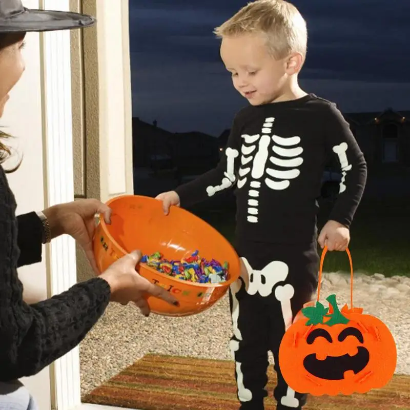Ведро для сладостей своими руками, нетканое ведро для конфет, подарочные принадлежности на Хэллоуин, игровой реквизит для детского сада 3