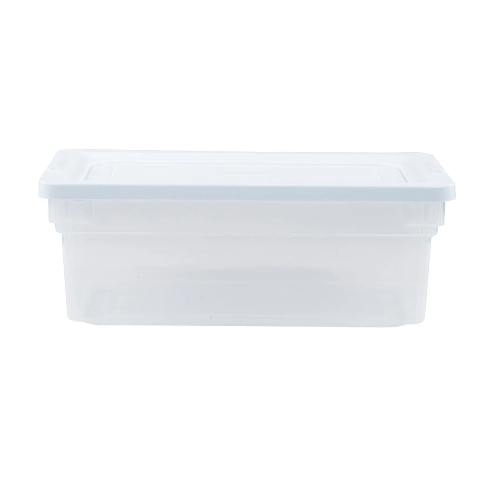 Штабелируемые Литые пластиковые контейнеры для хранения с легким доступом, Штабелируемые с крышкой для Гаража, спальни, кладовки или сарая, Прозрачные 0