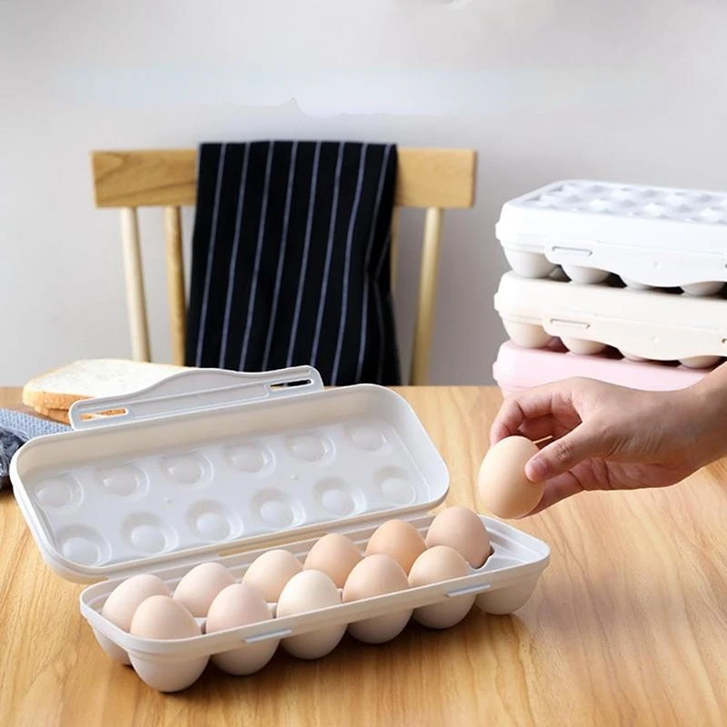 Коробка для яиц пластиковая, 12 коробок для хранения свежих продуктов На кухне, акриловый холодильник для хранения яиц, бытовые ячейки для яиц 2