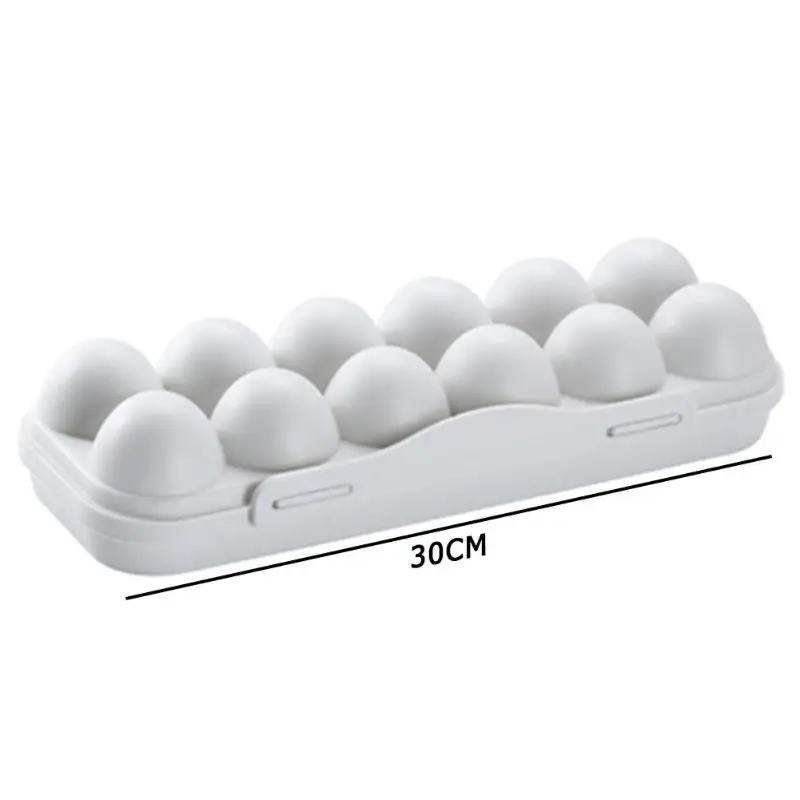 Коробка для яиц пластиковая, 12 коробок для хранения свежих продуктов На кухне, акриловый холодильник для хранения яиц, бытовые ячейки для яиц 5