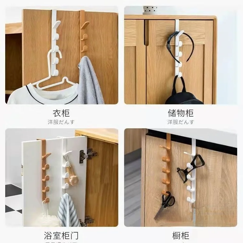 Крючки для дверей шкафов и гардеробных Дверной крючок без перфорации Вешалка для хранения шкафа Крючок для одежды 2