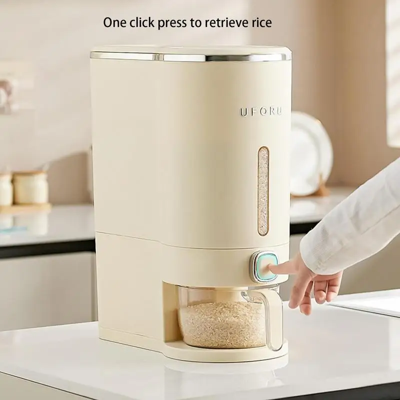 Дозатор риса, контейнер для риса, автоматический ящик для хранения риса, Влагостойкий ящик для зерна для шкафов, стеллажей для кладовой, шкафов-купе 3