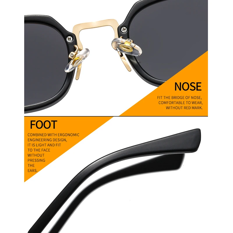 2023 Новые модные Маленькие Квадратные солнцезащитные очки Женские Ретро панк оттенки UV400 Мужские трендовые солнцезащитные очки 4