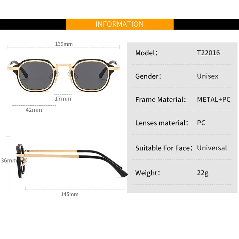 2023 Новые модные Маленькие Квадратные солнцезащитные очки Женские Ретро панк оттенки UV400 Мужские трендовые солнцезащитные очки 5