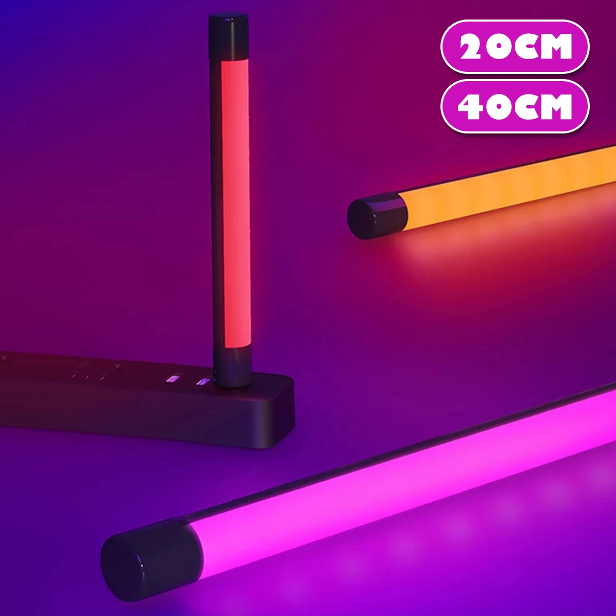 RGB Colorful Stick Light 7,9/15,7 дюймов LED Light Wand Атмосферные Лампы 2800 ~ 6000K Лампа для Фотостудии Bar 3 Режима освещения 0
