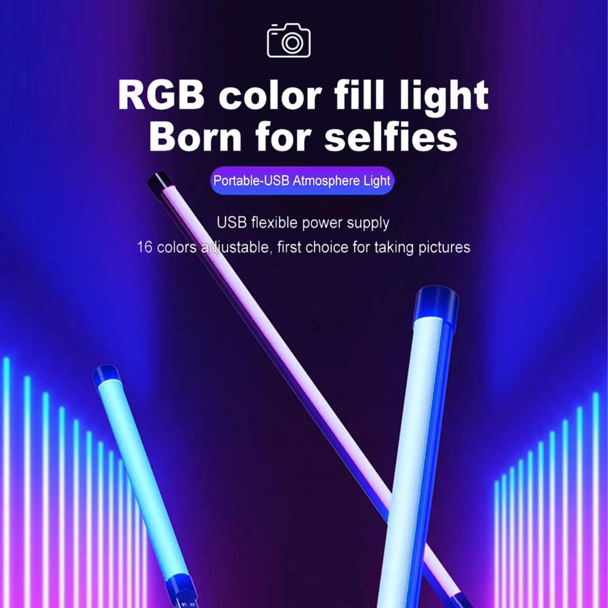 RGB Colorful Stick Light 7,9/15,7 дюймов LED Light Wand Атмосферные Лампы 2800 ~ 6000K Лампа для Фотостудии Bar 3 Режима освещения 4