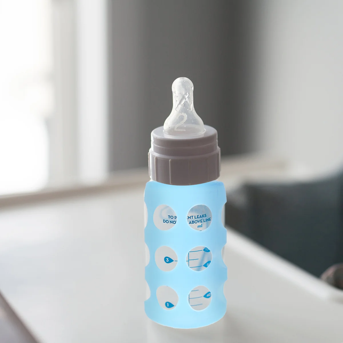 1 шт. Защитная крышка для бутылочки с молоком Силиконовый чехол для бутылочки для кормления Прочный чехол для бутылочки для дома Розовый 3