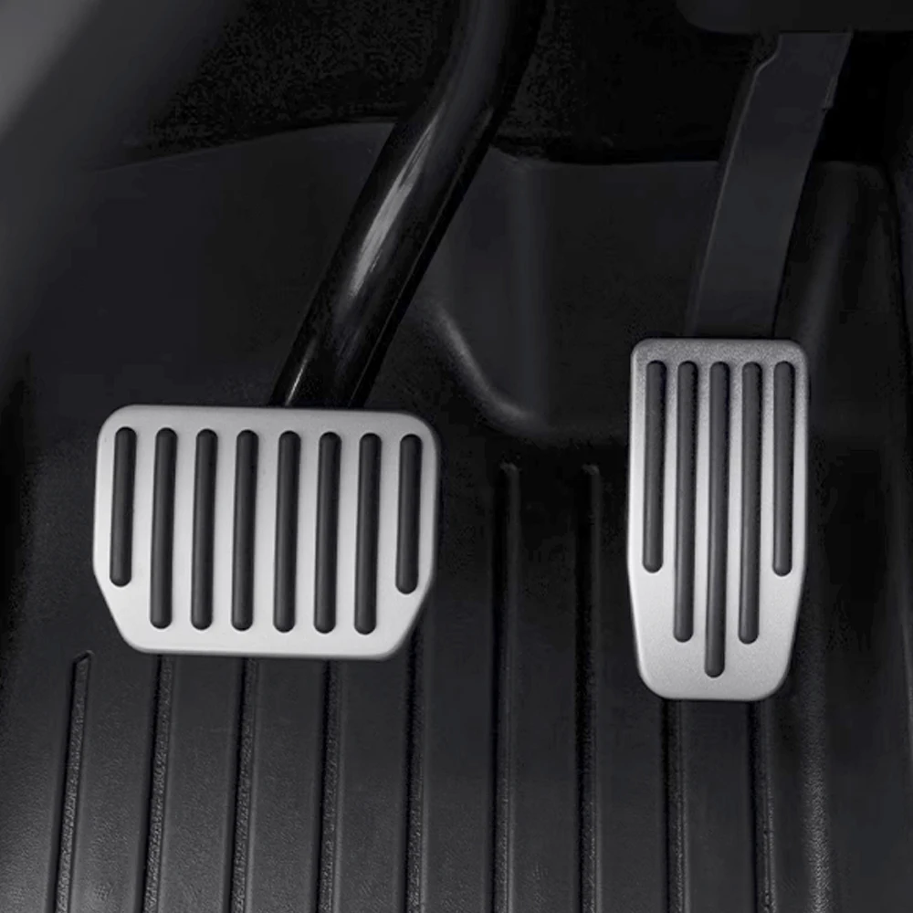 Автомобильные Накладки для Ножных Педалей Tesla Model 3 Y Аксессуары 2021-2023 Личи Зернистый Противоскользящий Тормоз Акселератора Из Алюминиевого Сплава 3