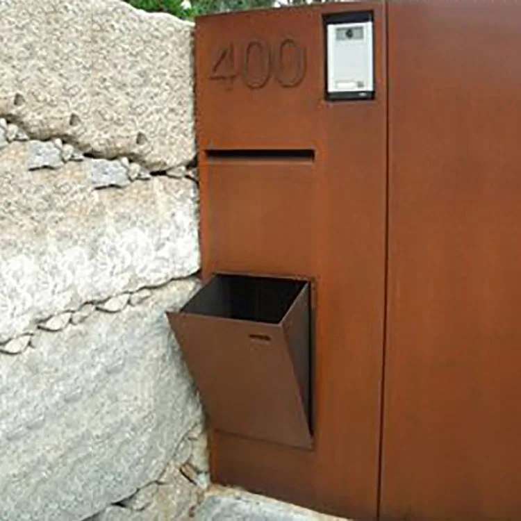 Водонепроницаемый почтовый ящик для дома новый дизайн почтовый ящик из кортеновой стали ржавый почтовый ящик 3
