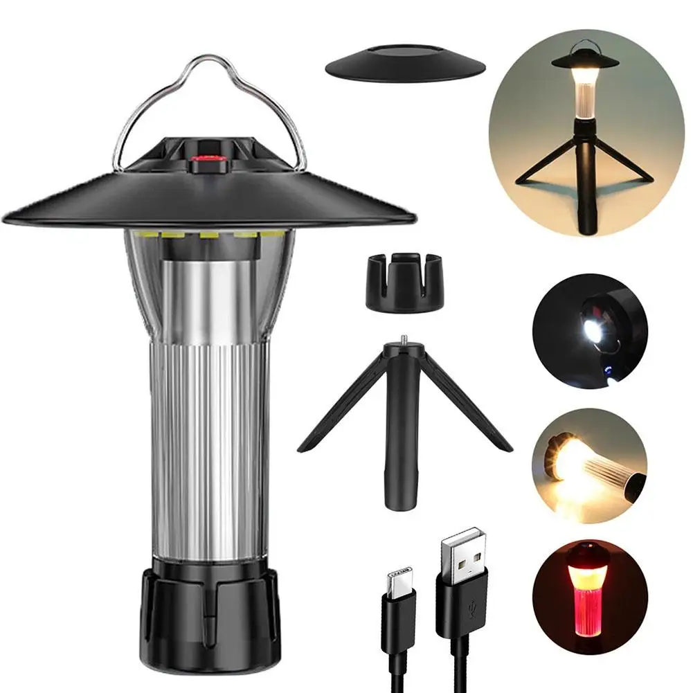 YOUZI Светодиодный фонарь для кемпинга Cob Рабочие фонари Многоцелевые Легкие Зарядные Наружные фонари для палатки Аварийная лампа 1