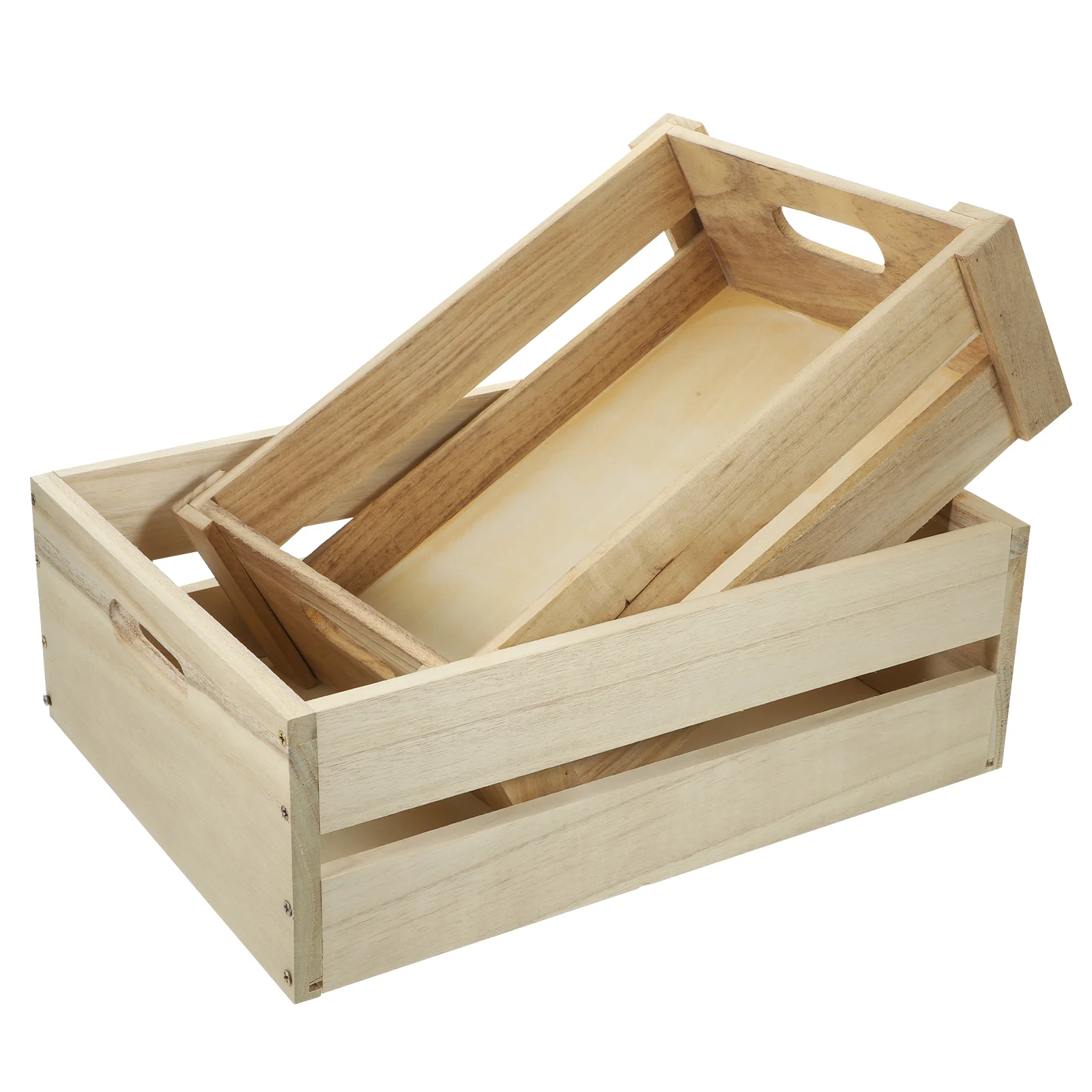Фермерская Деревянная корзина Для организации дома, Декоративный ящик, Настольный Шкаф для хранения овощей 2