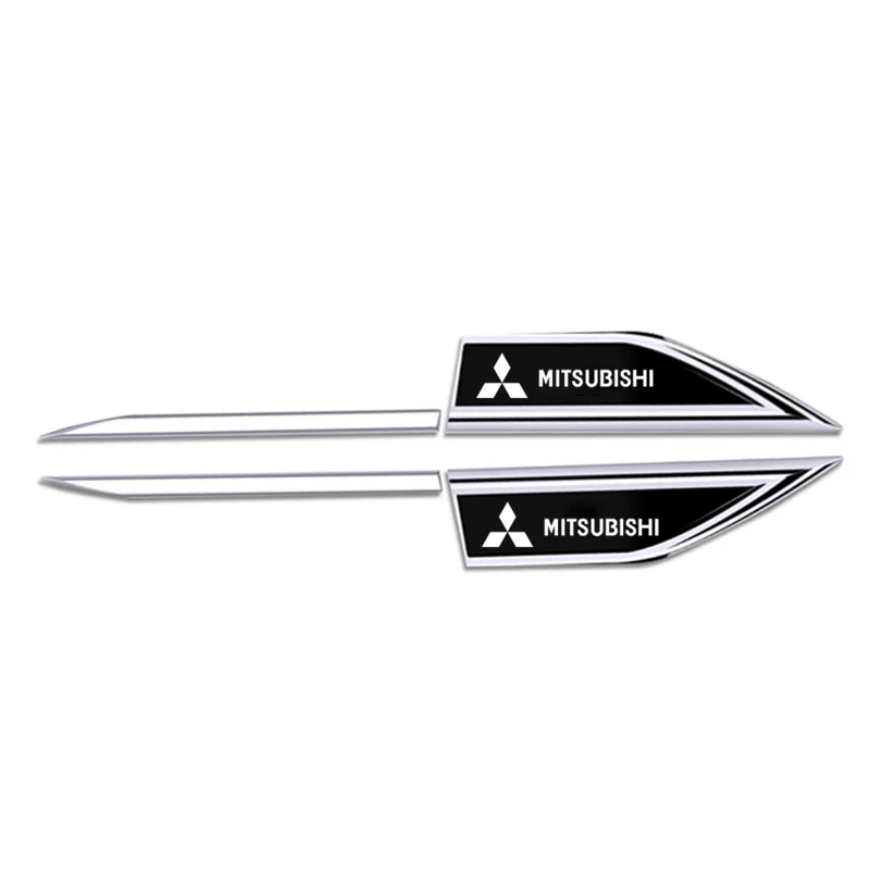 Значок Бокового Лезвия На Крыле Автомобиля Защитная Металлическая Наклейка на Кузов Автомобиля для Mitsubishi Pajero Sport Outlander ASX Lancer Eclipse Cross 1