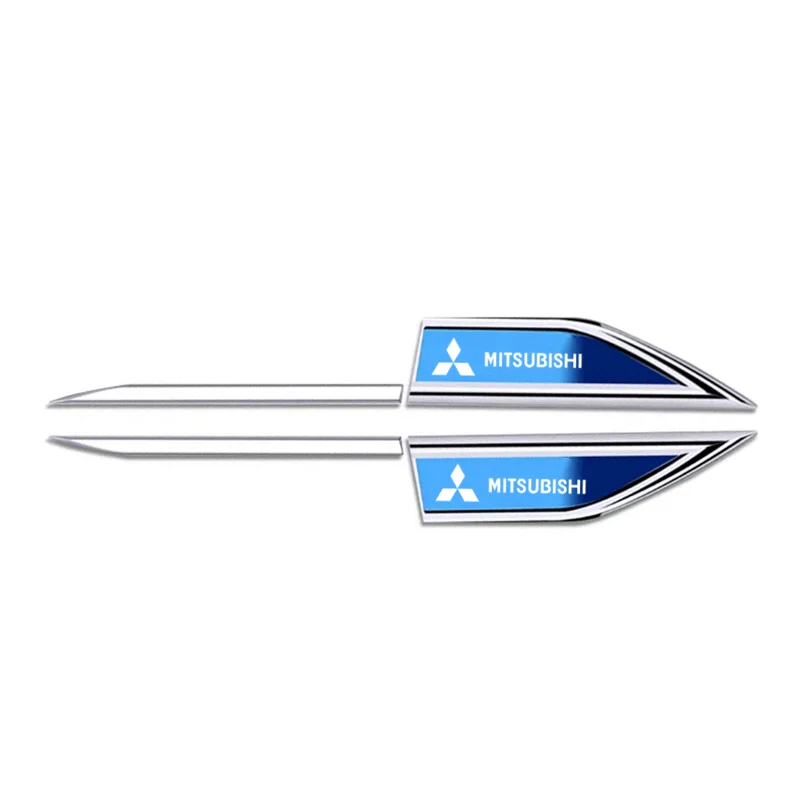 Значок Бокового Лезвия На Крыле Автомобиля Защитная Металлическая Наклейка на Кузов Автомобиля для Mitsubishi Pajero Sport Outlander ASX Lancer Eclipse Cross 2