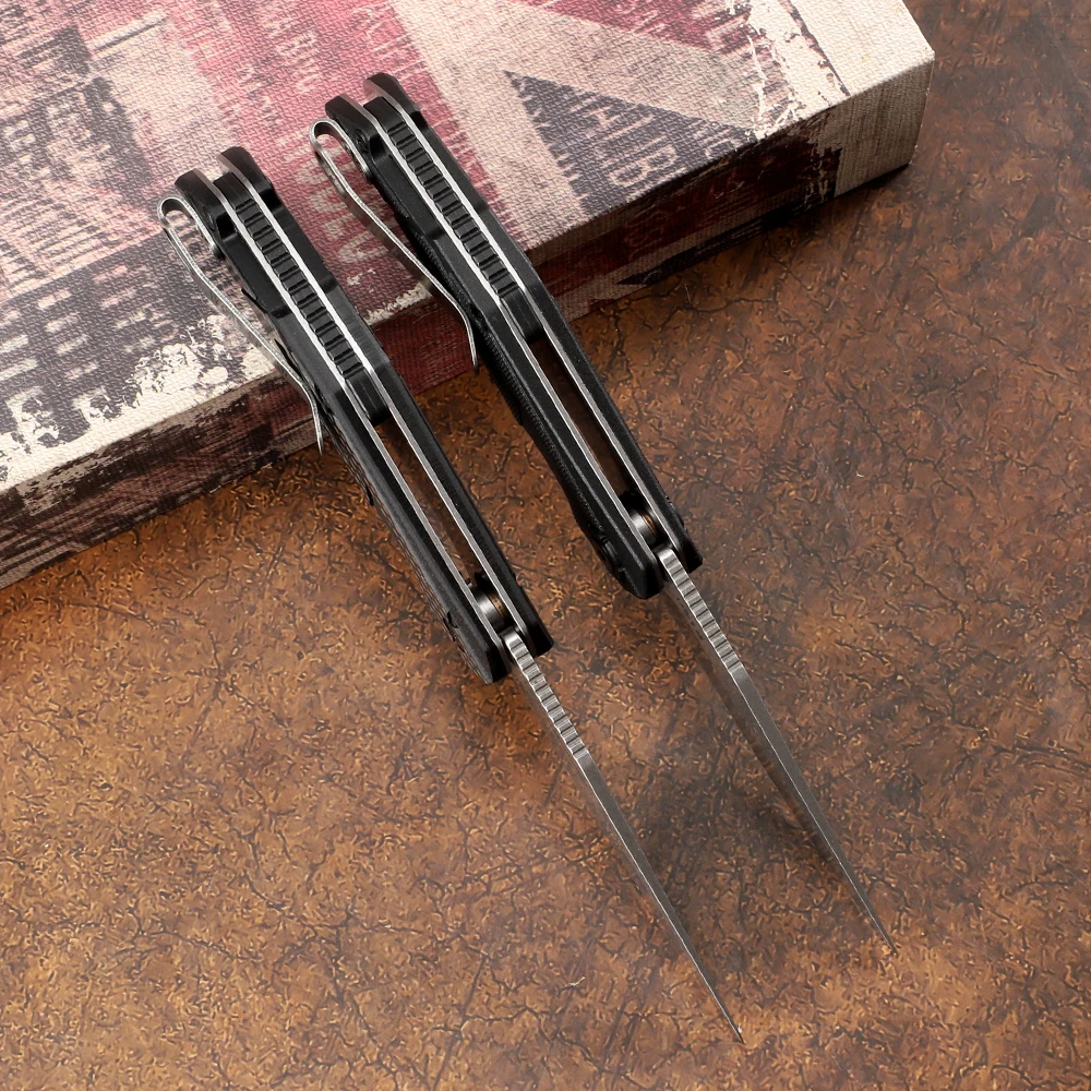 Складной нож Kershaw 1370 с лезвием D2 и ручкой из углеродного волокна для приключений на открытом воздухе, кемпинга, многофункционального охотничьего инструмента самообороны 2
