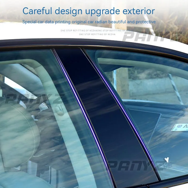 8 шт. Накладка на стойки дверей и окон автомобиля для Honda Civic 2012 2013 2014 2015 Аксессуары для наклеек на колонны BC 5