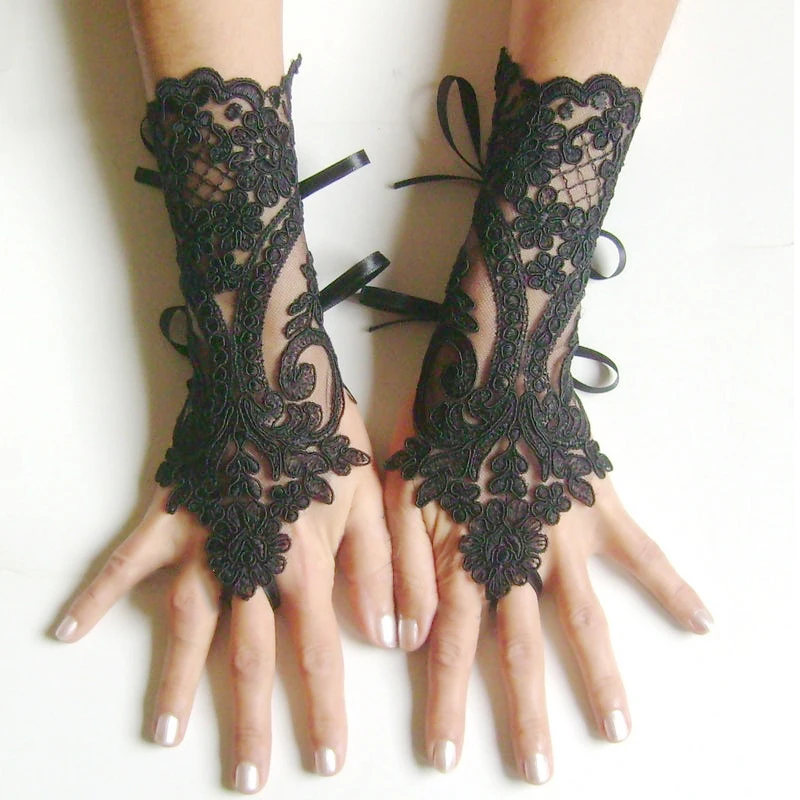 Женские Свадебные перчатки без пальцев Кружевные Белые Черные Высококачественные Свадебные Перчатки Варежки Аксессуары Сексуальные Перчатки для вечеринок для девочек guantes 3