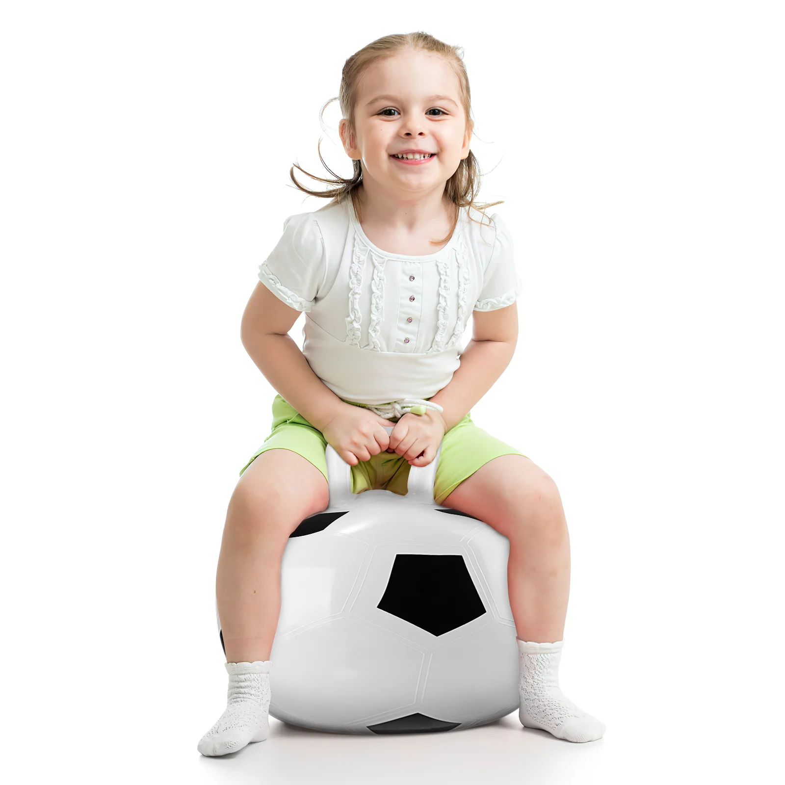 Детский игровой набор на открытом воздухе, Прыгающий мяч, игрушка для прыжков, Прыгающая ручка, Утолщение, Подпрыгивающий ребенок 1