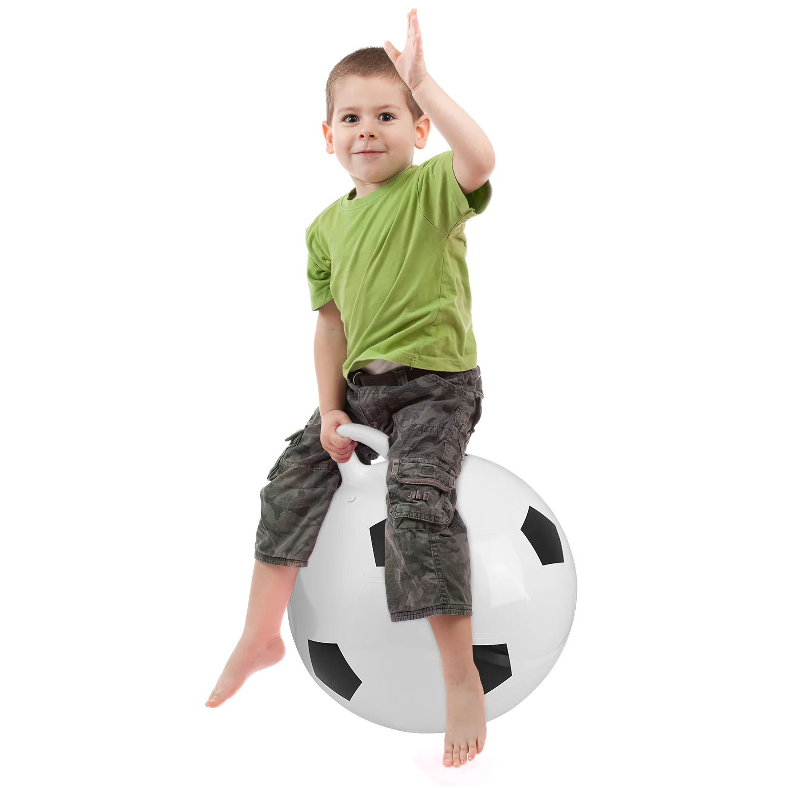 Детский игровой набор на открытом воздухе, Прыгающий мяч, игрушка для прыжков, Прыгающая ручка, Утолщение, Подпрыгивающий ребенок 3